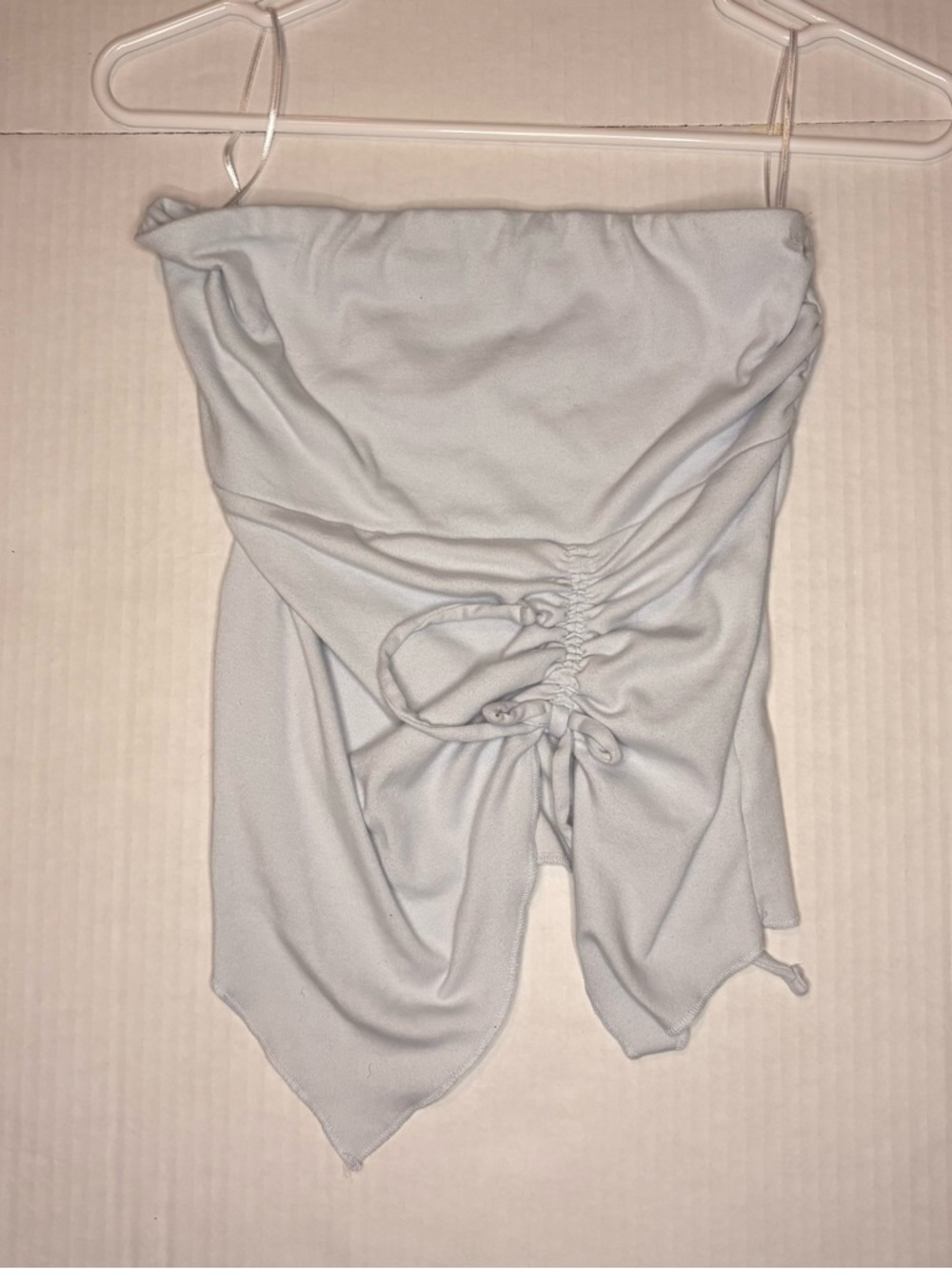 Wild fable Light blue Strapless Ruched Crop Top